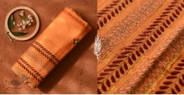 Ramaa . रमा | Embroidery On Chanderi Orange Saree