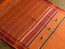 Mahuaa . महुआ | Handwoven Baiga Tribe Wedding Saree - Yellow (L - 32" x W - 192")