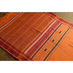 Mahuaa . महुआ | Handwoven Baiga Tribe Wedding Saree - Yellow (L - 32" x W - 192")