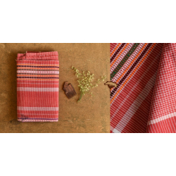 Mahuaa . महुआ | Handloom Baiga Adivasi Saree - Red