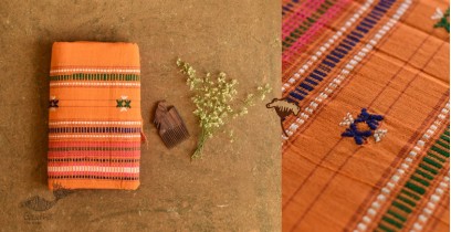 Mahuaa . महुआ | Handwoven Baiga Tribe Wedding Saree - Yellow (L - 32" x W - 192")