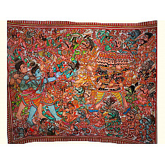 Tholu Bommalata ✪ Leather Painting ✪ Rama Ravana Yuddham Painting