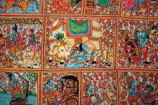 Tholu Bommalata ✪ Leather Painting ✪ Sri Krishna Leela Painting-A