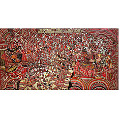 Tholu Bommalata ✪ Leather Painting ✪ Narakasura Vodha Painting