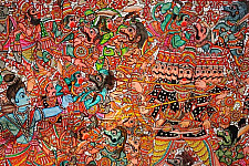 Tholu Bommalata ✪ Leather Painting ✪ Rama Ravana Yuddham Painting