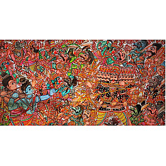 Tholu Bommalata ✪ Leather Painting ✪ Rama Ravana Yuddham Painting