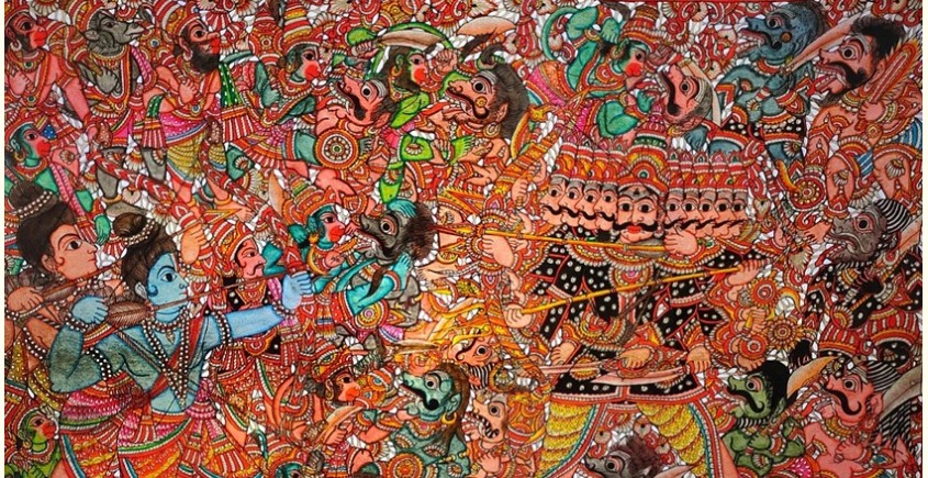 Tholu Bommalata ✪ Leather Painting ✪ Rama Ravana Yuddham Painting