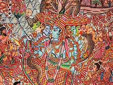 Tholu Bommalata ✪ Leather Painting ✪ Sri Vishnu Viswarupam Painting