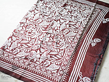 Madhumalti | Kantha Embroidery ~ Silk Saree - Brown