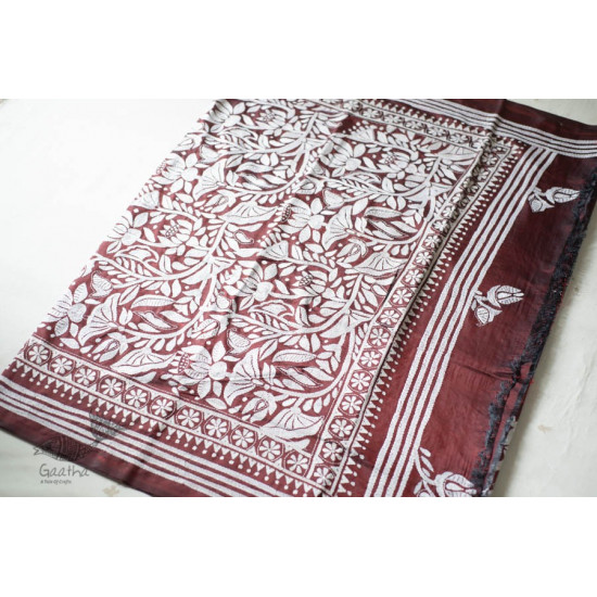 shop Kantha Hand Embroidered Silk Saree