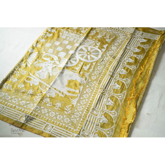 shop Kantha Hand Embroidered Silk Saree