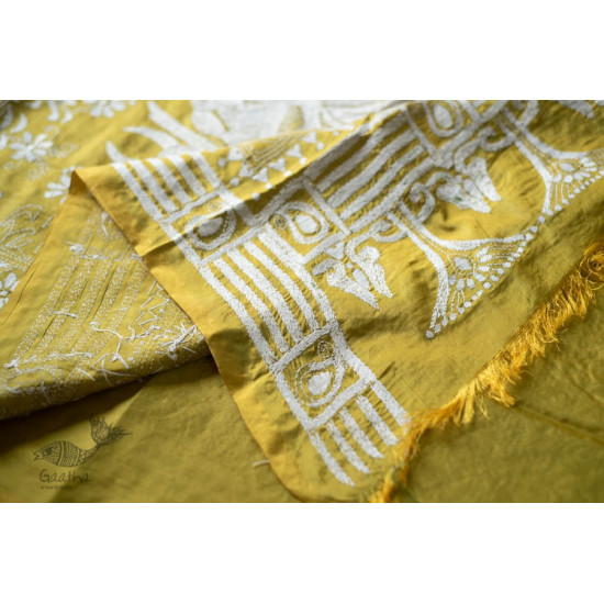 shop Kantha Hand Embroidered Silk Saree