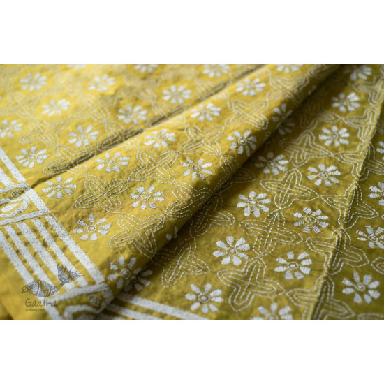 shop Kantha Hand Embroidered Silk Saree