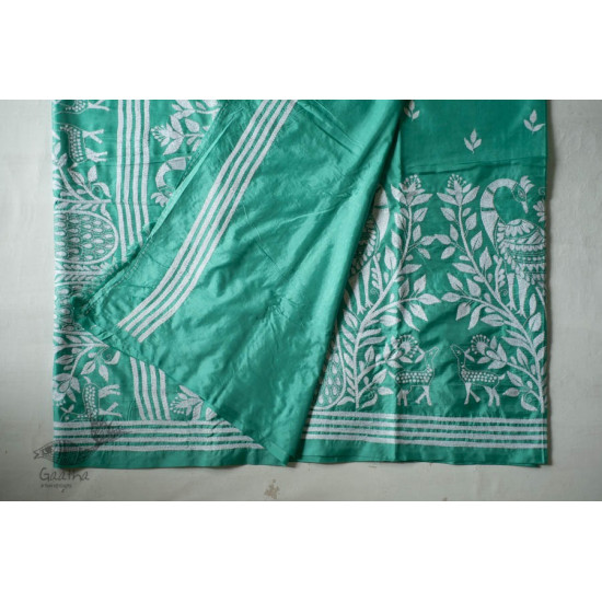 shop Kantha Hand Embroidered Silk Saree