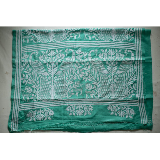 shop Kantha Hand Embroidered Silk Saree