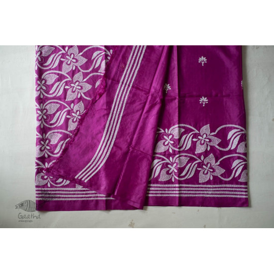 shop Kantha Hand Embroidered Silk Saree