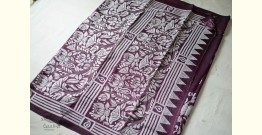 Madhumalti | Kantha Embroidery ~ Silk Saree - Dark Violet