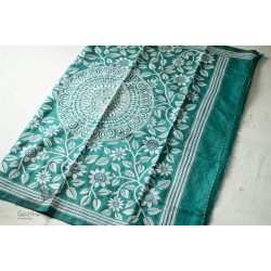 Madhumalti | Kantha Embroidery ~ Silk Green Saree