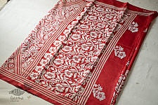 Madhumalti | Kantha Embroidery ~ Silk Red Saree