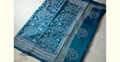 Madhumalti | Kantha Embroidery ~ Silk Saree - Warli Embroidery