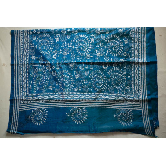 shop Kantha Hand Embroidered Silk Saree