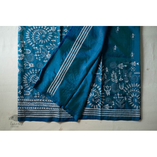 shop Kantha Hand Embroidered Silk Saree