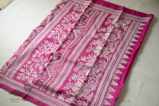 Madhumalti | Kantha Silk Rani Pink Saree 