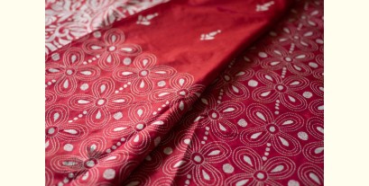 Madhumalti | Kantha Embroidery ~ Rani Pink / Dark Red Silk Saree