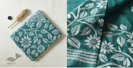 Madhumalti | Kantha Embroidery ~ Silk Green Saree