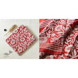 Madhumalti | Kantha Embroidery ~ Silk Red Saree