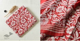 Madhumalti | Kantha Embroidery ~ Silk Red Saree