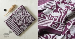 Madhumalti | Kantha Embroidery ~ Silk Saree - Dark Violet