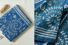 Madhumalti | Kantha Embroidery ~ Silk Saree - Warli Embroidery