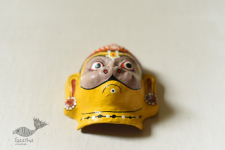 Pattachitra Mask | Hand painted Paper Mache ~ Hanumna Grey Face