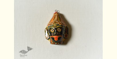 Pattachitra Mask | Hand painted Paper Mache ~ Kaali Face