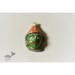 Pattachitra Mask | Hand painted Paper Mache ~ Lakshman Face