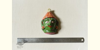 Pattachitra Mask | Hand painted Paper Mache ~ Lakshman Face