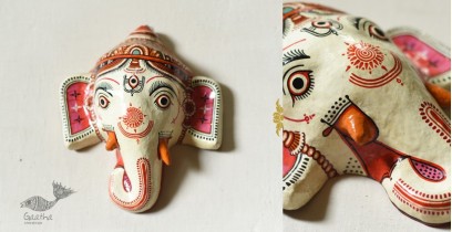 Pattachitra Mask | Hand painted Paper Mache ~ Ganesha