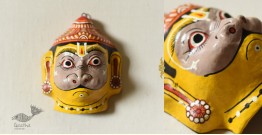 Pattachitra Mask | Hand painted Paper Mache ~ Hanumna Grey Face