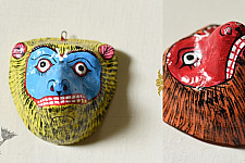 Pattachitra Mask | Hand painted Paper Mache ~ Jamvan (Two Color Options)