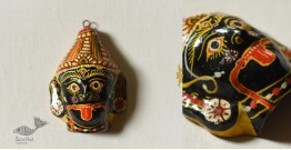 Pattachitra Mask | Hand painted Paper Mache ~ Kaali Face