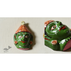 Pattachitra Mask | Hand painted Paper Mache ~ Lakshman Face