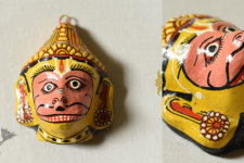 Pattachitra Mask | Hand painted Paper Mache ~ Sughriv Face