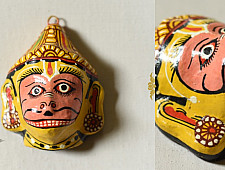 Pattachitra Mask | Hand painted Paper Mache ~ Sughriv Face