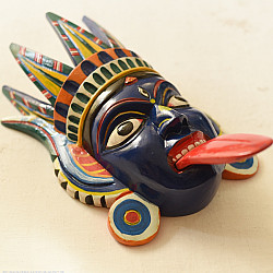 Handmade Wooden Mask ~ Kaali