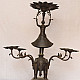 Antique from Khajuraho Brass - Elephant - Diya Stand