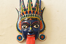 Handmade Wooden Mask ~ Kaali