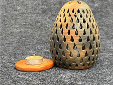 Terracotta Tales | Pottery Art ~ Egg Shape T Light Holder (Two Options)