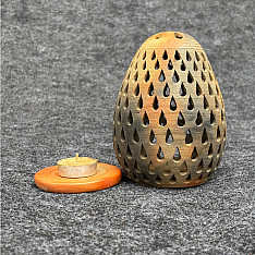 Terracotta Tales | Pottery Art ~ Egg Shape T Light Holder (Two Options)