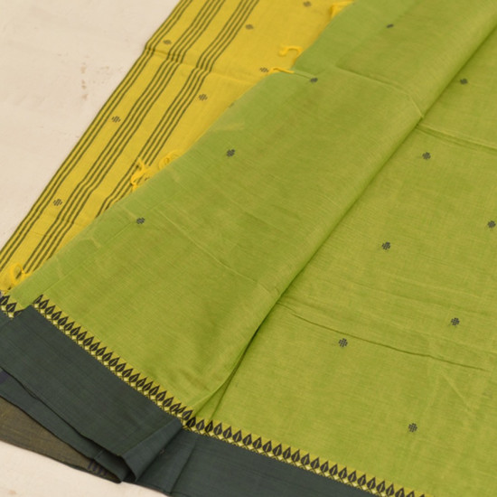 shop Begampuri Cotton Saree With Woven Border